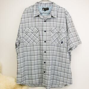 Alaskan Hardgear Blue Plaid Short Sleeved Button Shirt 2XL